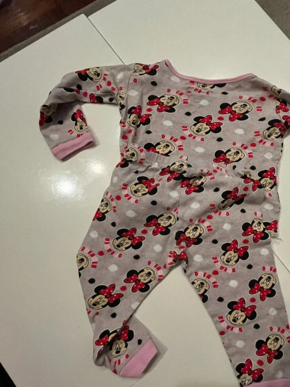 Disney‎ Minnie Mouse 2 Pc Pajama Set Girls Size 2T 100% Cotton